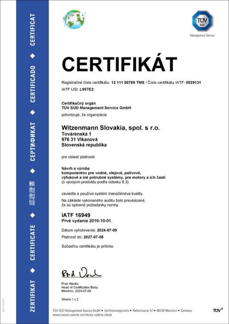 IATF 16949 Certifikát Witzenmann Slovakia _preview