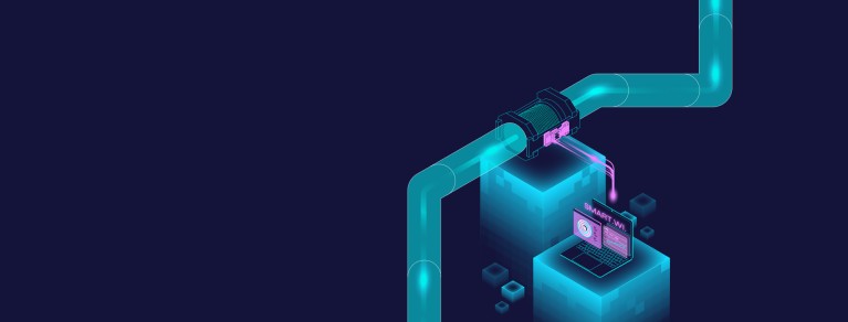 Hand Touching Digital Bellow Header